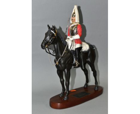 A BESWICK CONNOISSEUR MODEL 'LIFE GUARD' STYLE TWO (WITH SWORD), model no 2562, loose from plinth, glue residue visible where