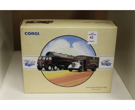 A Corgi Tate &amp; Lyle tanker and lorry set.