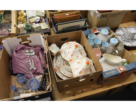 Miscellaneous china and other items to include Poole pottery tea service.