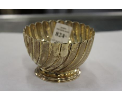 A small Victorian wrythen fluted sugar basin, London 1892.