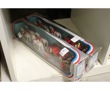 Two Corgi boxed sets of The Silver Jubilee Coach and Horses.