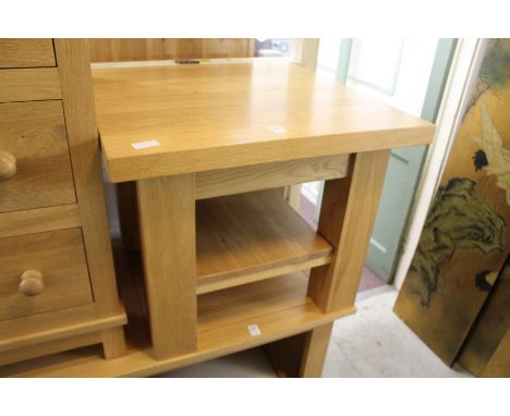 A good modern light oak two tier coffee table.