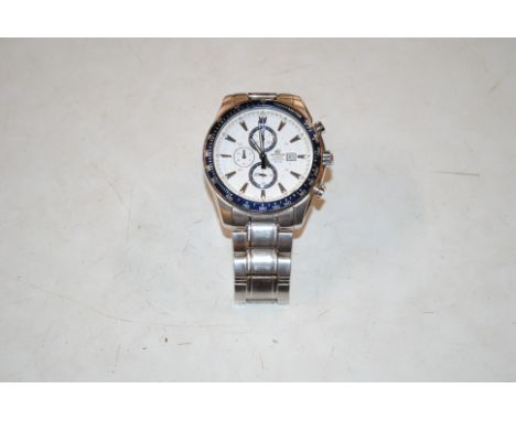 A Casio Edifice EF547 chronograph wrist watch 