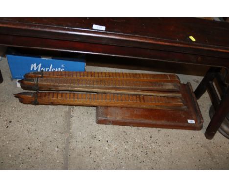 A wooden Magic Lantern stand 