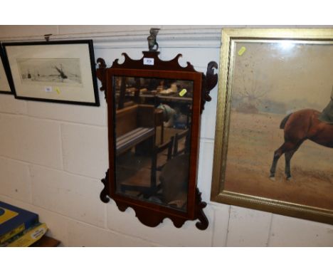 A Chippendale style wall mirror