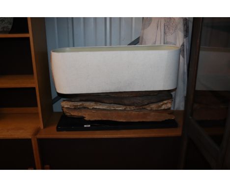 A driftwood table lamp, approx. 80cm wide 