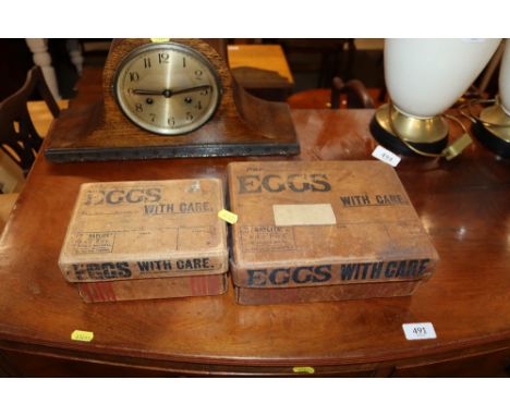 Two vintage egg boxes