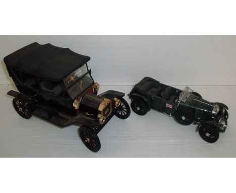 Franklin Mint model of a 1929 Bentley and Franklin Mint model of a vintage car