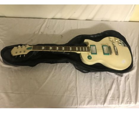 A soft cased vintage Les Paul-type guitar (for restoration)