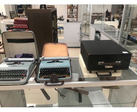 Four vintage typewriters
