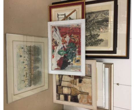 A quantity of pictures to inc hand-signed, Limited Edition prints by Richard Spare etc, military engraving after Van Der Meul