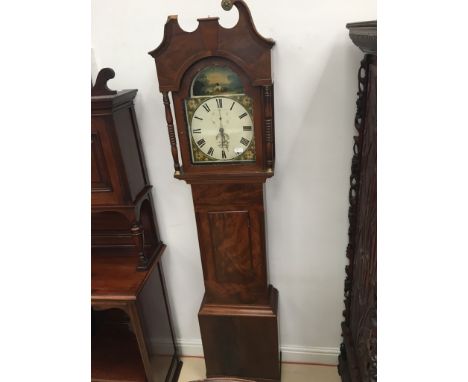 A 19th century mahogany longcase clock, the face with maker's name 'C Williams, Cardiff'