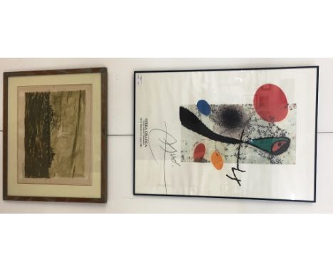 A Joan Miro 'Opera Grafica' poster, 1984, 68 x 48 cm; together with a Paul S. Sharp 'Brighton Pier' hand-signed lithograph (2