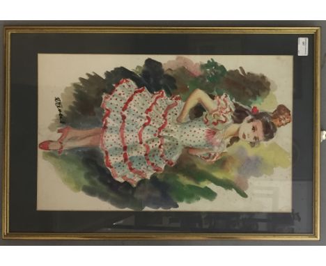 John Strevens (1902-1990): Portrait of a girl, pencil & watercolour, signed lower left, originally purchased at John Strevens