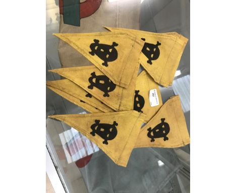 A collection of German Army minefield warning flags
