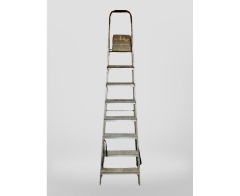 An aluminium step ladder 
