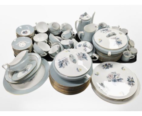 Over 120 pieces of Royal Worcester Woodland tea, coffee, and dinner porcelain.