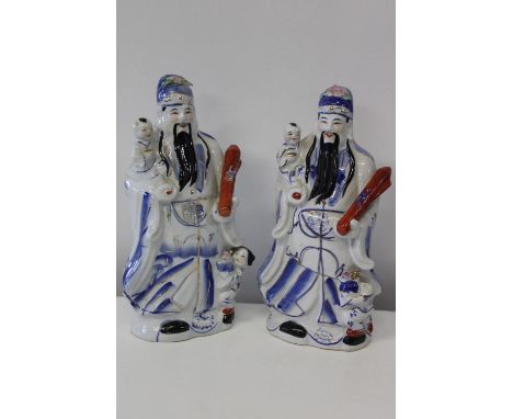 Two Chinese ceramic deity figures 