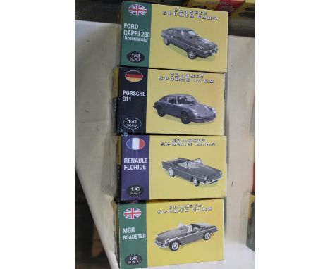 Four new boxed Atlas 1:43 scale model cars 