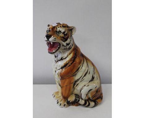 A large ceramic tiger 