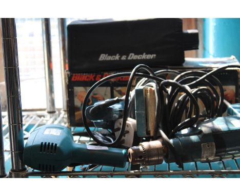 A selection of assorted power tools 