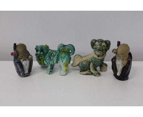 A selection of Chinese ceramic figures 