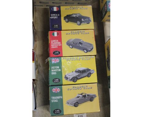 Four new boxed Atlas 1:43 scale model cars 