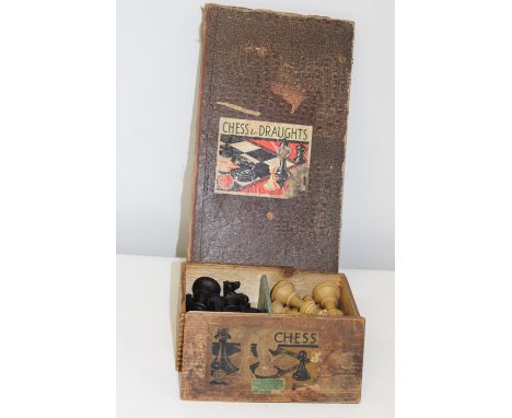 A vintage K&amp;C of London chess set (all wooden pieces present) 