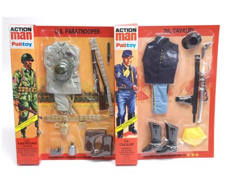 Hasbro/Palitoy Action Man 40th Anniversary, (1) U.S. Paratrooper Set, (2) 7th Cavalry Set&nbsp;- Mint in Near Mint sealed loc