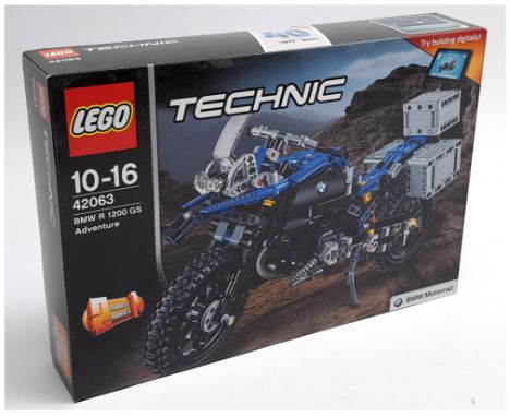 Lego #42063 Technic - BMW R 1200 GS Adventure, within Excellent Plus sealed packaging (some light scuffs and scratches).