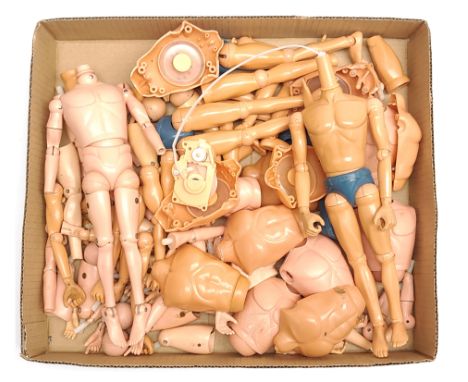 Palitoy Action Man a group of vintage figure body parts including hands, feet, arms, legs, torso's - ideal for spare parts - 