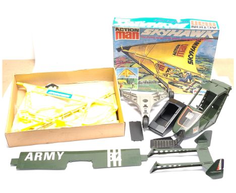 Palitoy Action Man Vintage #34724 Skyhawk "The Flying Wing with giant wingspan of 175cms", includes plastic and wooden parts,