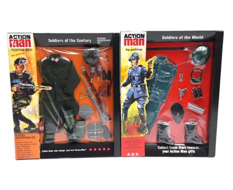 Hasbro/Palitoy Action Man 40th Anniversary, (1) soldiers of the world German Staff Officer, (2) soldiers of the century Russi