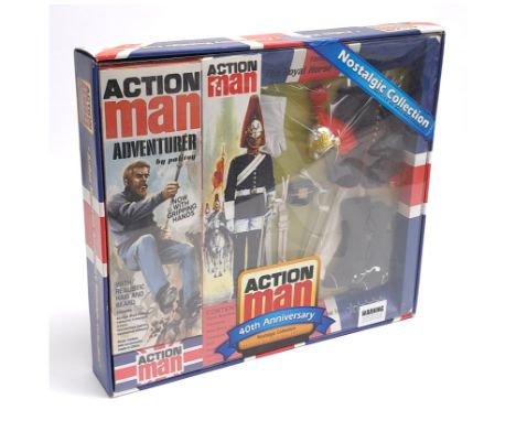Hasbro/Modellers Loft Action Man 40th Anniversary, AM027 Nostalgic collection comprising Action Man Adventurer and The Royal 