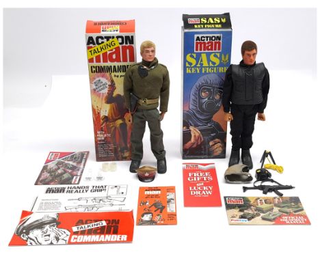 Hasbro/Palitoy Action Man 40th Anniversary (or similar) pair of figures (1) Talking Commander with gripping hands, leaflets, 