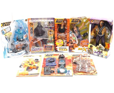 Hasbro modern Action Man, a boxed group to include (1) Anti-Freeze, (2) No Face, (3) DR. X, (4) Deep Water Salvage, plus othe