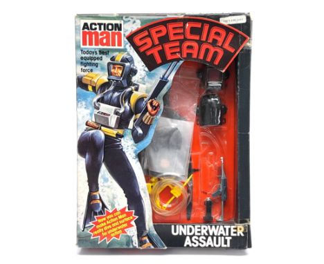 Palitoy Action Man vintage Special Team Underwater Assault set, - generally Excellent Plus to Near Mint within Fair Plus pack