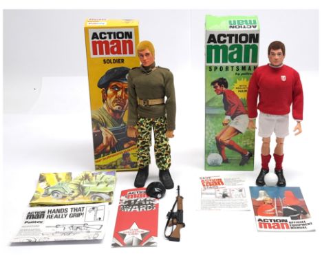 Hasbro/Palitoy Action Man 40th Anniversary (or similar) pair of figures (1) Soldier with gripping hands, eagle eyes, leaflets