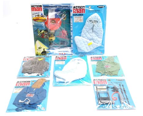 Hasbro/Palitoy Action Man 40th Anniversary (or similar) explorer group, (1) Underwater Film Unit, (2) 2 x 35203 Sleeping Bag,