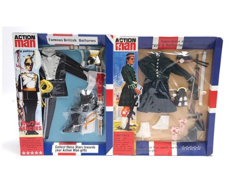 Hasbro/Palitoy Action Man 40th Anniversary famous British uniforms, (1) Argyll &amp; Sutherland Highlanders, (2) 17th/21st La