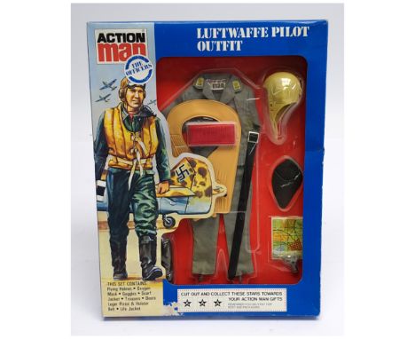 Palitoy vintage Action Man Luftwaffe Pilot Outfit, UNUSED - Excellent to Mint, within Fair Plus to Good packaging (packaging 