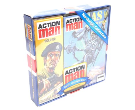 Hasbro/Modellers Loft Action Man 40th Anniversary, AM041 Nostalgic collection comprising Action Man Soldier and Parachute Att