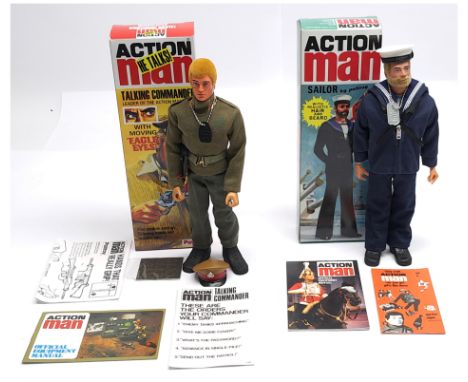 Hasbro/Palitoy Action Man 40th Anniversary (or similar) pair of figures (1) Talking Commander with gripping hands, eagle eyes