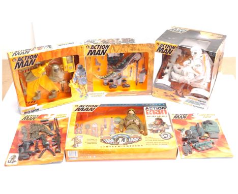 Hasbro modern Action Man, a boxed group to include (1) 30th Anniversary Collectors Edition - Action Soldier, (2) Moon Raker S