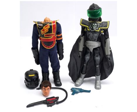 Palitoy Vintage Action Man pair (1) Space Ranger Commando, dark flock hair, gripping hands, eagle eyes, dynamic body, suit, h
