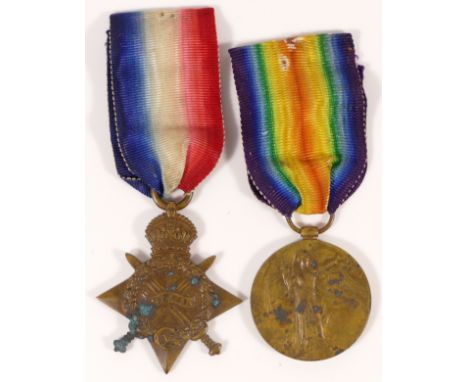WWI, pair, 1914-14 Star and Victory, named S/5342 Pte. R. McCulloch, A &amp; S Highlanders 