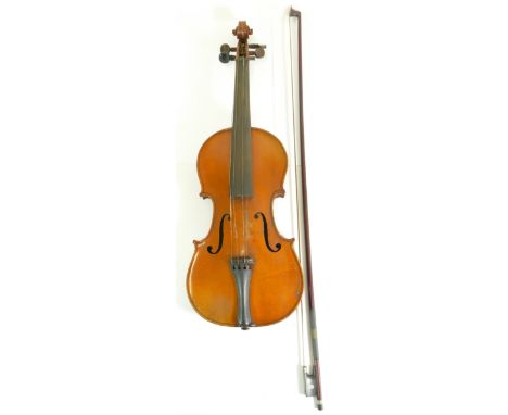 Berini, Marcus c.1920, a bow signed, together with a one piece violin, Antonius Stradivarius Cremonensis faciebat anno 1721, 