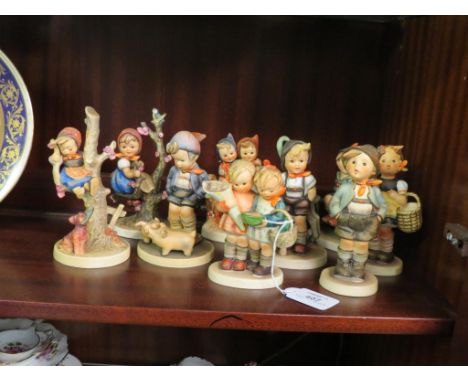 Nine various Goebel-Hummel figures, three figures a.f.