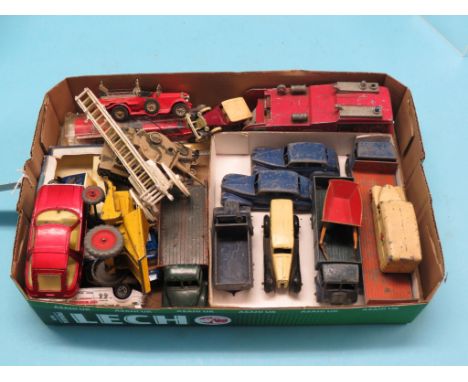 Dinky Toys, including 503 Foden flat-truck with taiboard, two Oldsmobiles, ambulance and Guy van, all early post-war, and oth