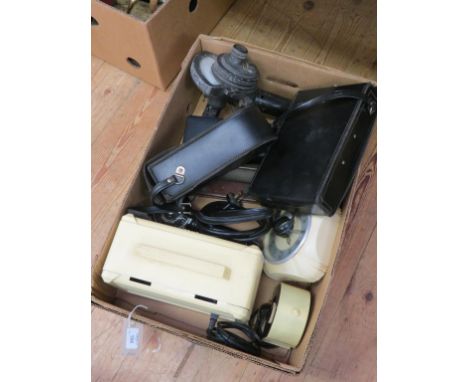 A Stuart marine engine, electronic anemometer, other engineering equipment, two 1960's cream plastic portable radios, etc.